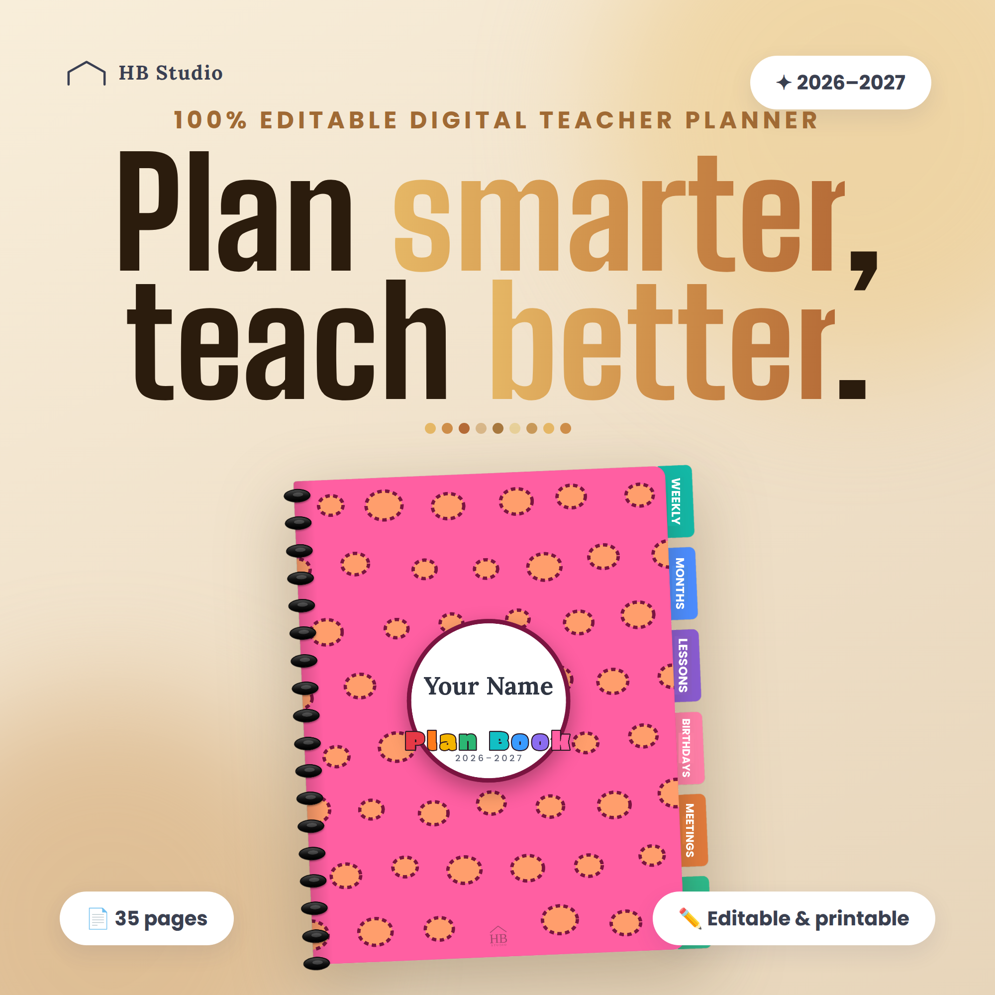 Plan smarter editable teacher planner