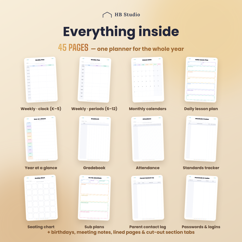 Plan smarter editable teacher planner